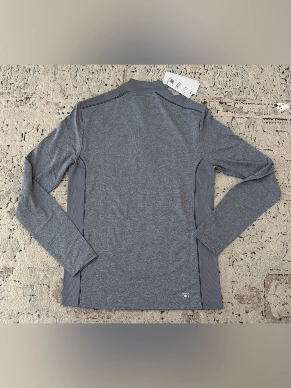 $125 Lacoste Gray Utra Dry Stretch 1/4 Zip Tennis Jacket Men’s Size: Small